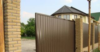 Купить откатные ворота из профнастила Узловая, цена от 1749 руб.