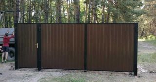 Купить распашные ворота из профнастила Узловая, цена от 2726 руб.